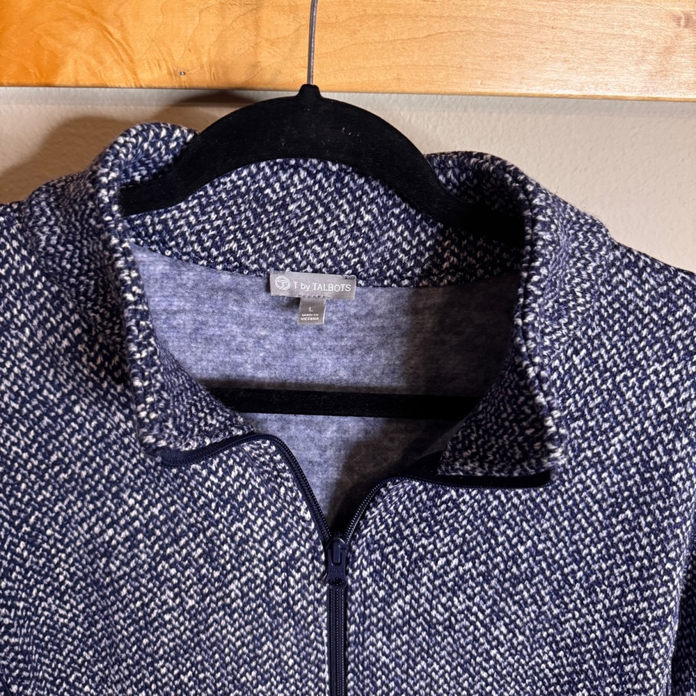T by Talbots Blue Zip-Up Jacket - Picture 2 of 4